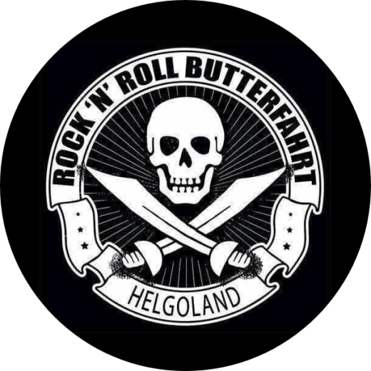 Roch `n´Roll Butterfahrt Motiv 1 Anstecker mit Sicherheitsnadel Ø 25 mm