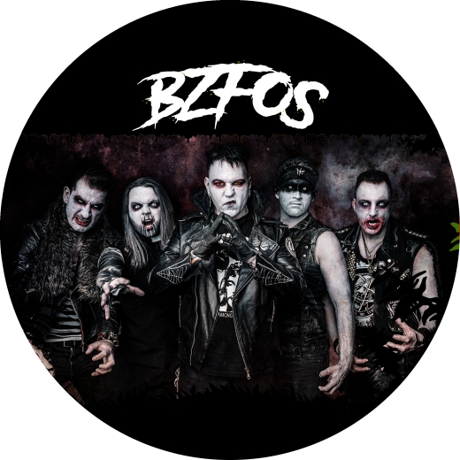 Bloodsucking Zombies From Outer Space BZFOS Motiv 3 Anstecker mit Sicherheitsnadel Ø 25 mm