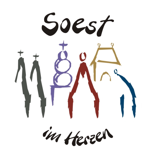 Soest im Herzen 1 Anstecker mit Sicherheitsnadel Ø 25 mm
