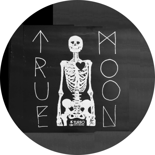 True Moon Motiv 1 Anstecker mit Sicherheitsnadel Ø 25 mm