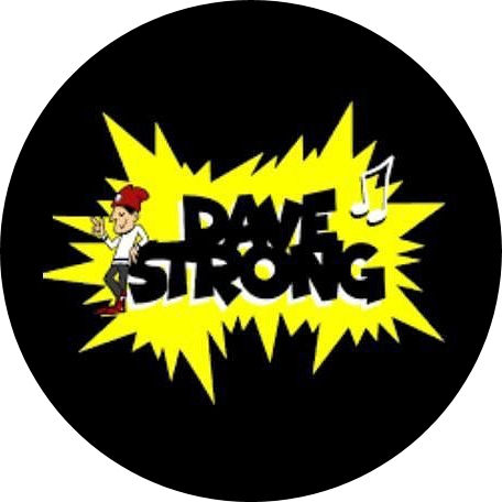 Dave Strong Motiv 1 Anstecker mit Sicherheitsnadel Ø 25 mm