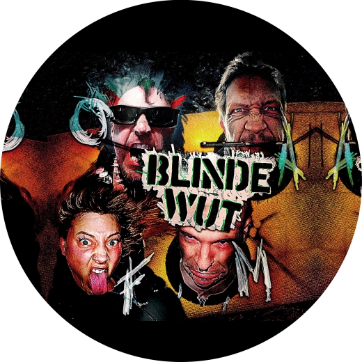 Blinde Wut Motiv 1 Anstecker mit Sicherheitsnadel Ø 25 mm