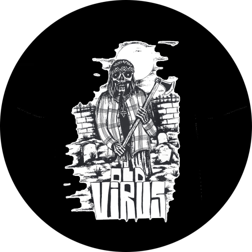 Old Virus Motiv 2 Anstecker mit Sicherheitsnadel Ø 25 mm