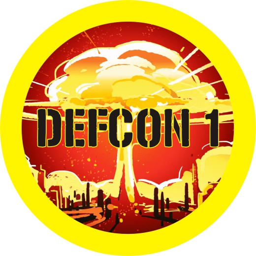 Defcon 1 (GER) Motiv 1 Anstecker mit Sicherheitsnadel Ø 25 mm