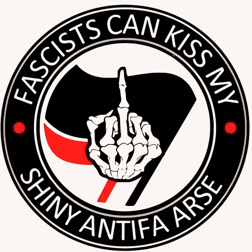 Fascists can kiss my shiny Antifa arse Anstecker mit Sicherheitsnadel Ø 25mm