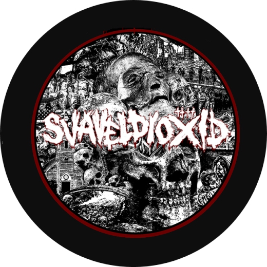 Svaveldioxid Motiv 2 Anstecker mit Sicherheitsnadel Ø 25 mm