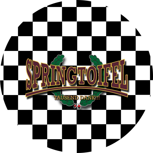 SpringtOifel Motiv 2 Anstecker mit Sicherheitsnadel Ø 25 mm