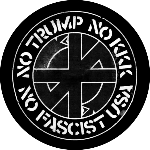 No Trump No KKK No Fascist USA Motiv 1 Anstecker mit Sicherheitsnadel Ø 25 mm
