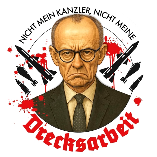 Drecksarbeit Merz Motiv 1 Anstecker mit Sicherheitsnadel Ø 25 mm