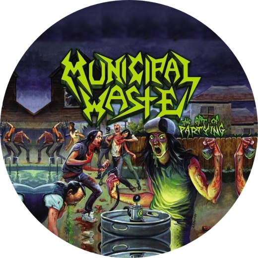 Municipal Waste Motiv 1 Anstecker mit Sicherheitsnadel Ø 25 mm