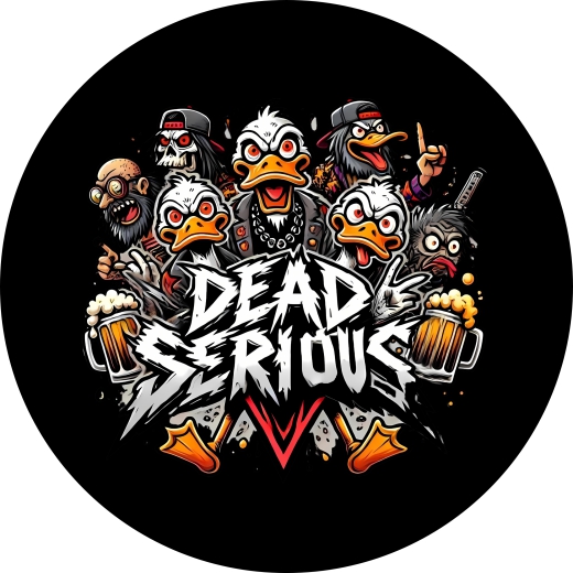 Dead Serious Motiv 1 Anstecker mit Sicherheitsnadel Ø 25 mm