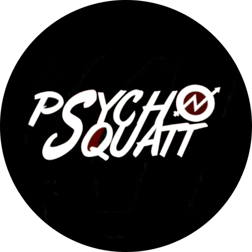 Psycho Squatt Motiv 1 Anstecker mit Sicherheitsnadel Ø 25 mm
