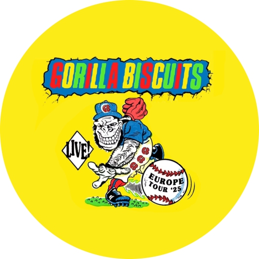 Gorilla Biscuits Motiv 3 Anstecker mit Sicherheitsnadel Ø 25mm