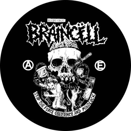 Braincëll Motiv 1 Anstecker mit Sicherheitsnadel Ø 25 mm