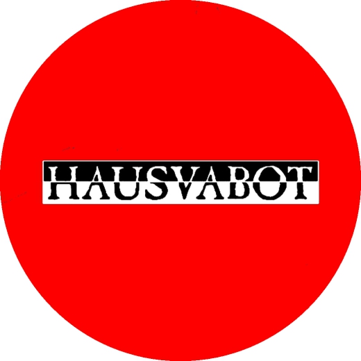 Hausvabot Motiv 2 Anstecker mit Sicherheitsnadel Ø 25 mm