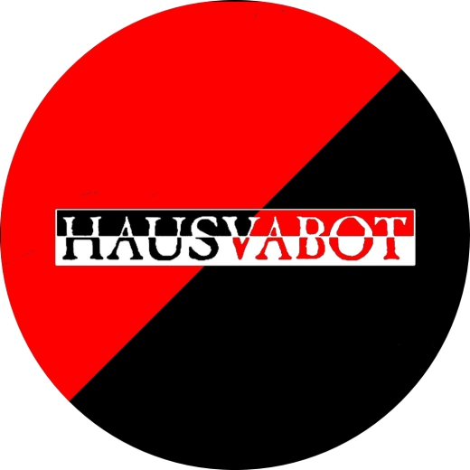 Hausvabot Motiv 5 Anstecker mit Sicherheitsnadel Ø 25 mm