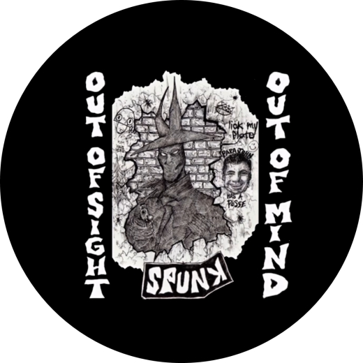 Spunk Motiv 1 Anstecker mit Sicherheitsnadel Ø 25 mm