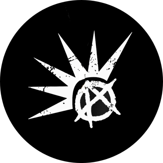 Anarchy Mohawk Motiv 1 Anstecker mit Sicherheitsnadel Ø 25 mm