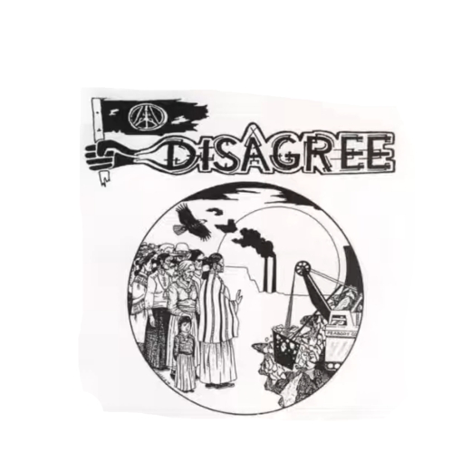 Disagree Motiv 1 Anstecker mit Sicherheitsnadel Ø 25 mm