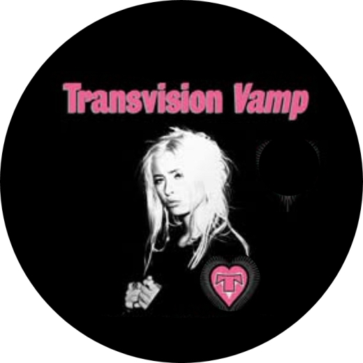 Transvision Vamp Motiv 1 Anstecker mit Sicherheitsnadel Ø 25 mm