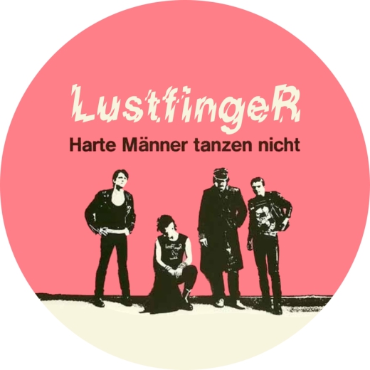 Lustfinger Motiv 1 Anstecker mit Sicherheitsnadel Ø 25 mm