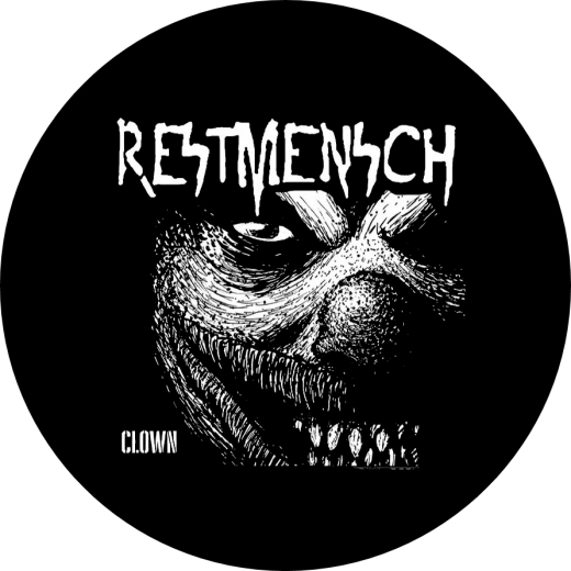 Restmensch Motiv 4 Anstecker mit Sicherheitsnadel Ø 25mm