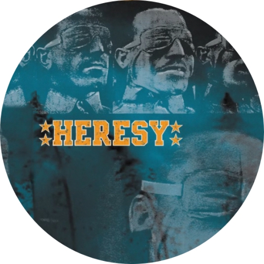 Heresy Motiv 2 Anstecker mit Sicherheitsnadel Ø 25mm