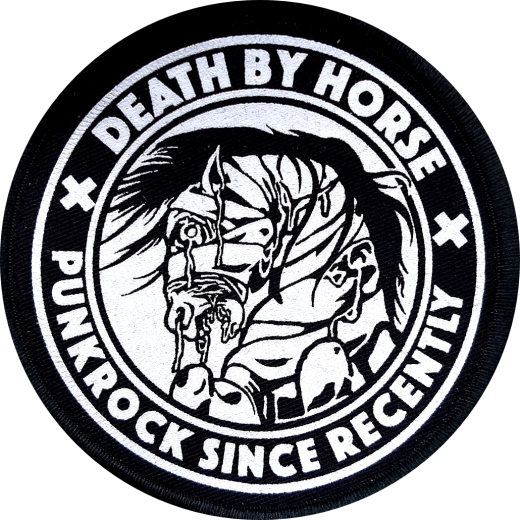 Death By Horse Motiv 2 Anstecker mit Sicherheitsnadel Ø 25 mm