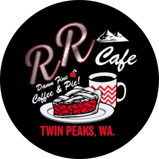 Twin Peaks Motiv 4 Anstecker mit Sicherheitsnadel Ø 25 mm