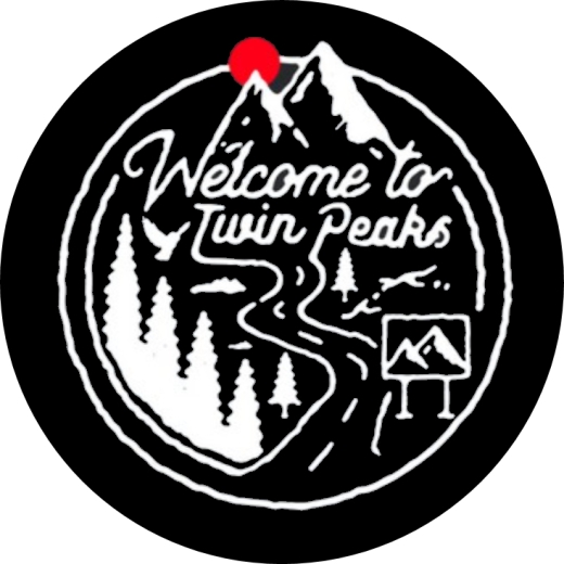 Twin Peaks Motiv 5 Anstecker mit Sicherheitsnadel Ø 25 mm