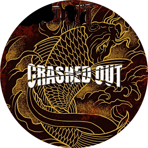 Crashed Out Motiv 3 Anstecker mit Sicherheitsnadel Ø 25 mm