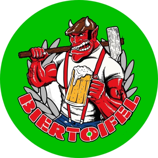 Biertoifel Motiv 2 Anstecker mit Sicherheitsnadel Ø 25 mm