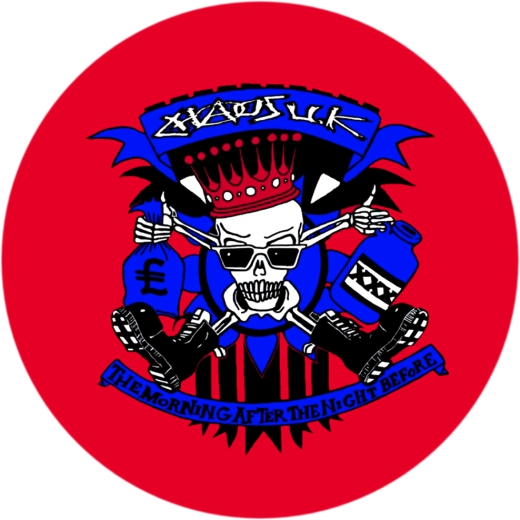 Chaos U.K. Motiv A Anstecker mit Sicherheitsnadel Ø 25mm