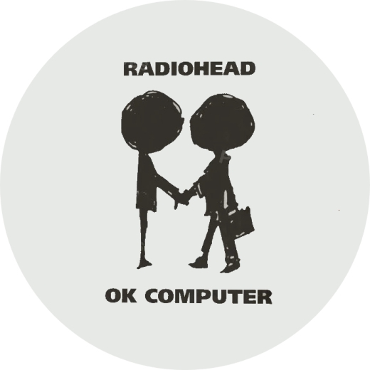 Radiohead Motiv 1 Anstecker mit Sicherheitsnadel Ø 25 mm