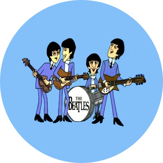Beatles, The Beatles Motiv 2 Anstecker mit Sicherheitsnadel Ø 25mm