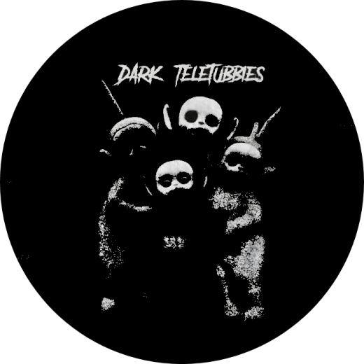 Teletubbies Motiv 1 Dark Teletubbies Anstecker mit Sicherheitsnadel Ø 25 mm