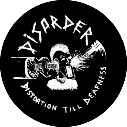 Disorder Motiv 8 Anstecker mit Sicherheitsnadel Ø 25mm