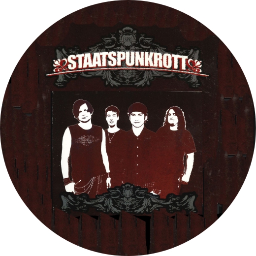 Staatspunkrott Motiv 1 Anstecker mit Sicherheitsnadel Ø 25 mm