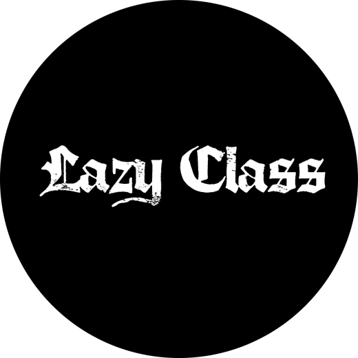 Lazy Class Motiv 2 Anstecker mit Sicherheitsnadel Ø 25 mm