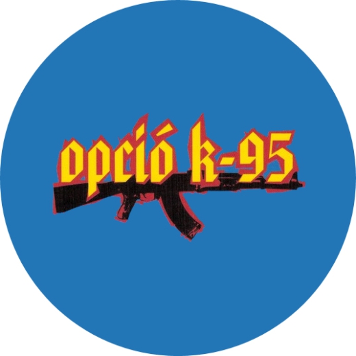 Opció K-95 Motiv 1 Anstecker mit Sicherheitsnadel Ø 25 mm