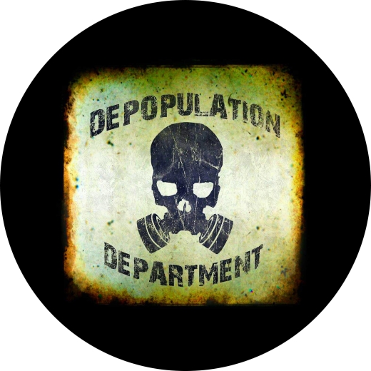 Depopulation Department Motiv 1 Anstecker mit Sicherheitsnadel Ø 25 mm