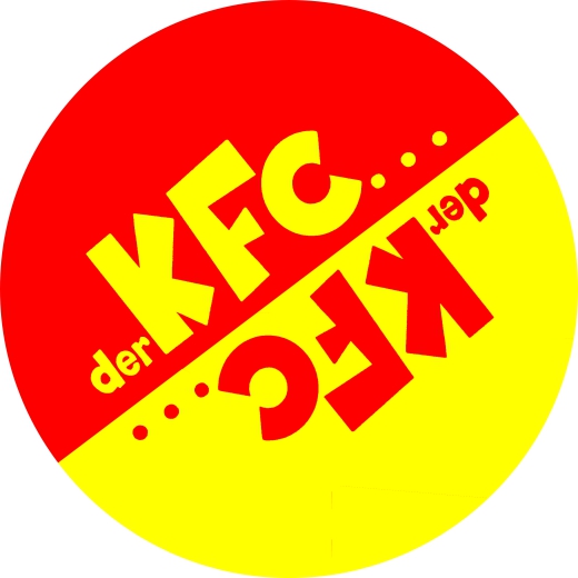 KFC, Der Der KFC Motiv 5 Anstecker mit Sicherheitsnadel Ø 25 mm