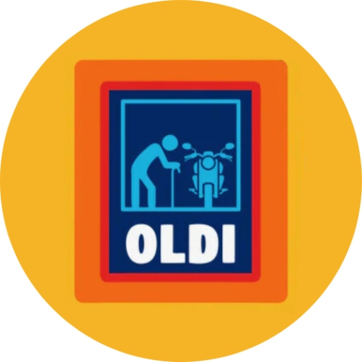 Oldi Motiv 2 Anstecker mit Sicherheitsnadel Ø 25 mm