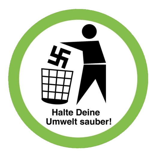 Halte deine Umwelt sauber Motiv 1 Anstecker mit Sicherheitsnadel Ø 25 mm