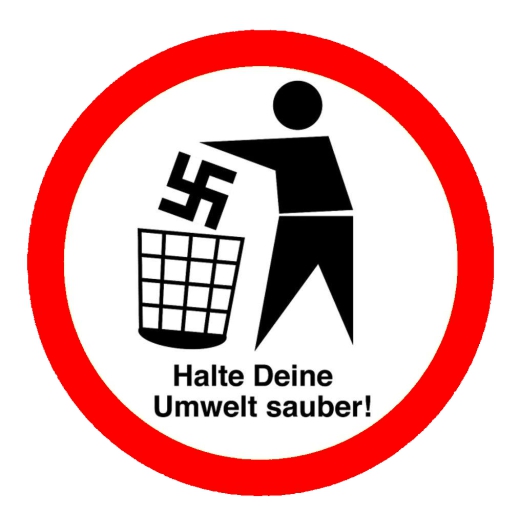 Halte deine Umwelt sauber Motiv 2 Anstecker mit Sicherheitsnadel Ø 25 mm