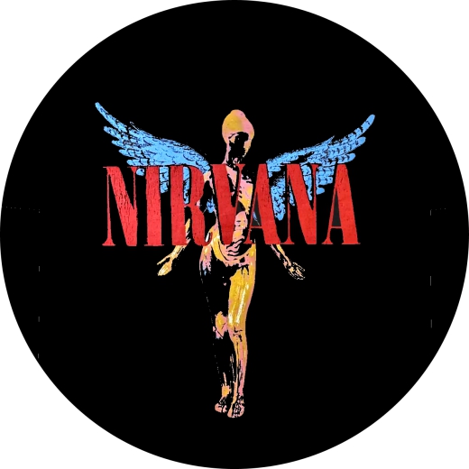 Nirvana Motiv 6 Anstecker mit Sicherheitsnadel Ø 25 mm