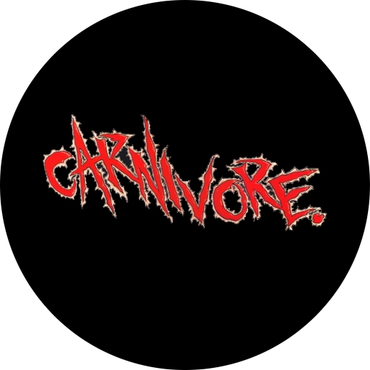 Carnivore. Motiv 1 Anstecker mit Sicherheitsnadel Ø 25 mm