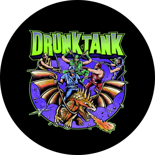 Drunktank Motiv 1 Anstecker mit Sicherheitsnadel Ø 25 mm