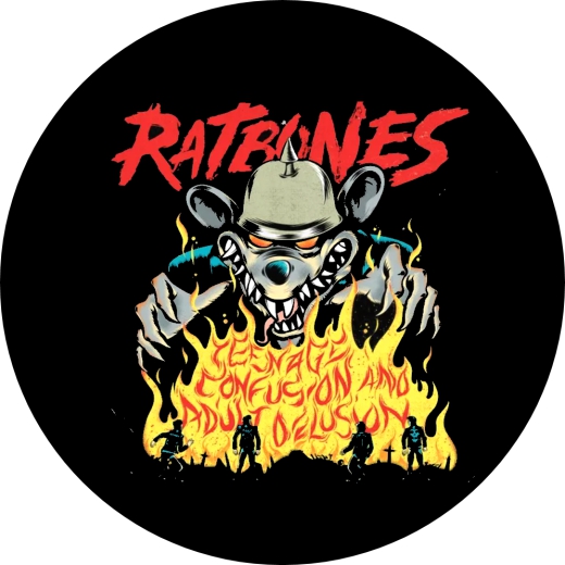 Ratbones Motiv 1 Anstecker mit Sicherheitsnadel Ø 25 mm