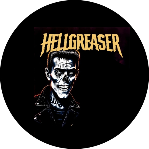 Hellgreaser Motiv 3 Anstecker mit Sicherheitsnadel Ø 25 mm